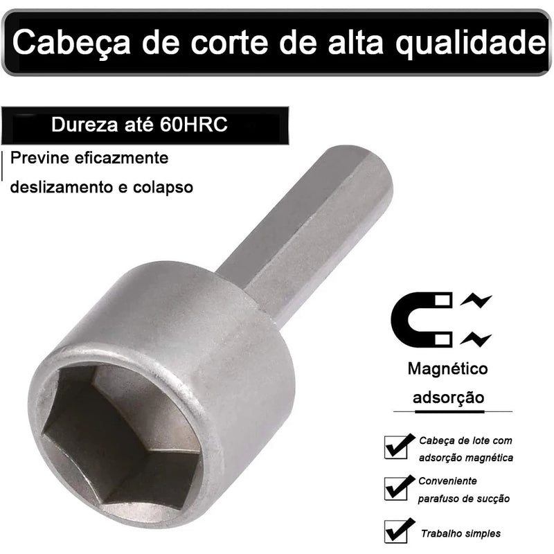 Kit de Jogo de Bits Soquete Canhão para Parafusadeira 5 A 13mm