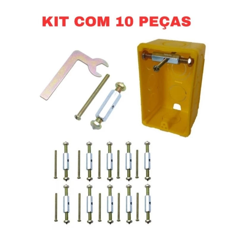 Reparador De Caixa De Tomada  Interruptor 4x2 4x4 Universal Kit Com 1, 2, 5 e 10Peças Bestfer