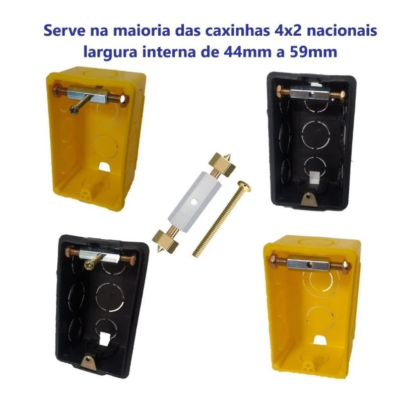 Reparador De Caixa De Tomada  Interruptor 4x2 4x4 Universal Kit Com 1, 2, 5 e 10Peças Bestfer