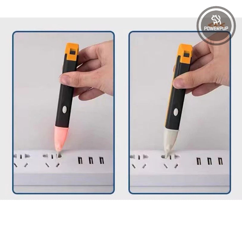 Caneta Detectora De Energia Elétrica Voltímetro Teste Tensão Sonora com Pilhas AAA
