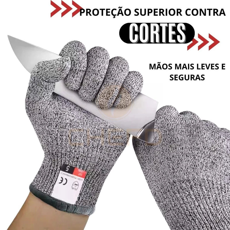 Par de Luvas Anti-corte - Proteção Profissional, Resistentes e Seguras