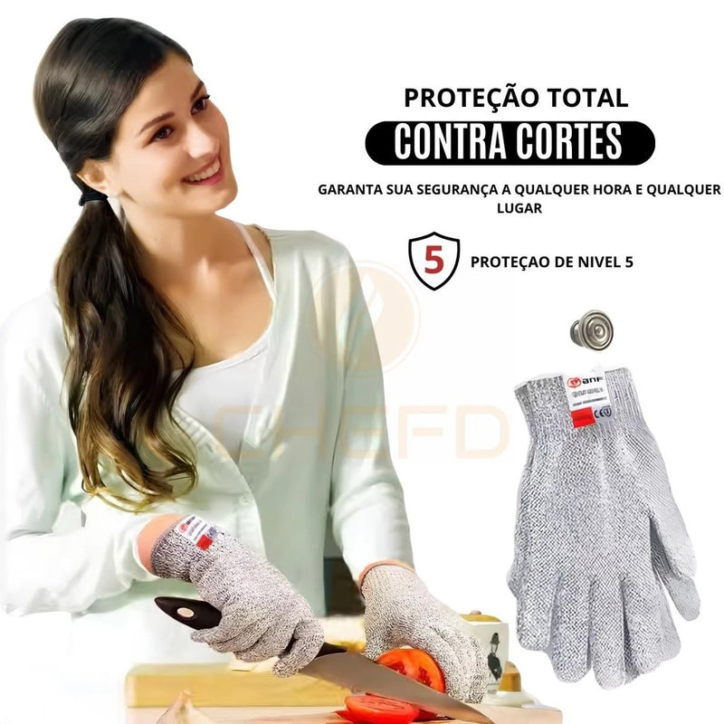 Par de Luvas Anti-corte - Proteção Profissional, Resistentes e Seguras